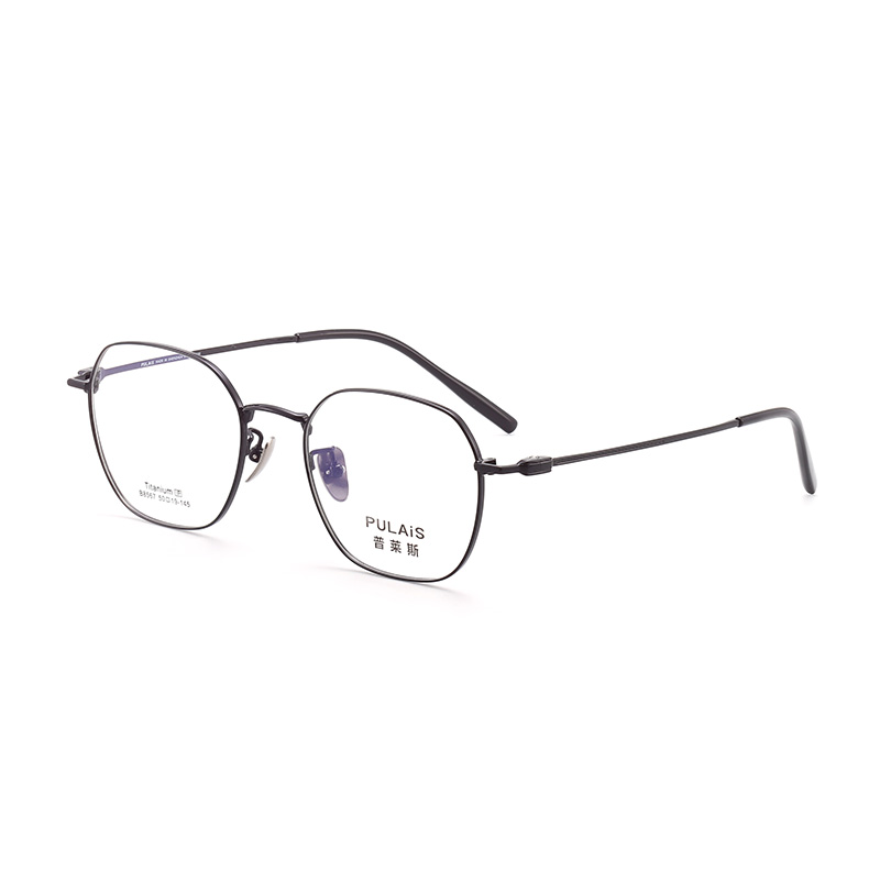 普莱斯光学镜框B8567 经典全框 半钛材质 舒适鼻托 稳固桩头 复古休闲 三色可选