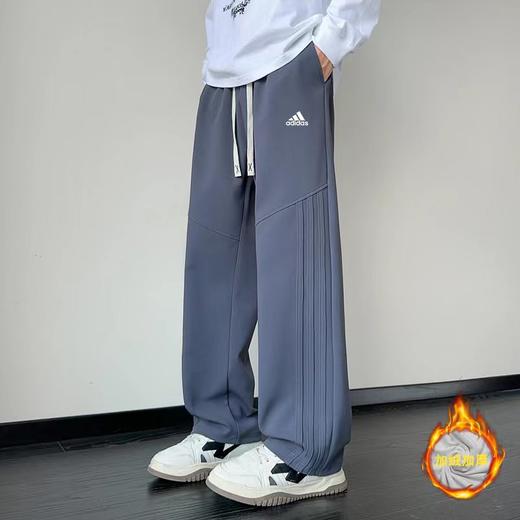 D121028新款高品质加绒季休闲裤设计感运动裤 商品图4