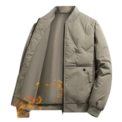 【秋冬灰鸭绒羽绒服】男商务立领羽绒服男翻领时尚保暖棒球领羽绒服 商品图4