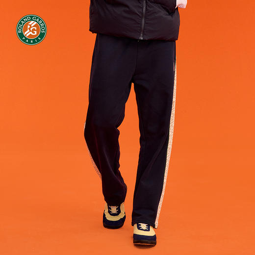 罗兰加洛斯法网休闲运动裤男秋冬季新款直筒加绒加厚卫裤网球套装 商品图1