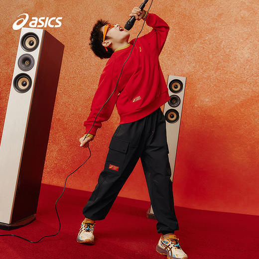 【商场同款】ASICS/亚瑟士儿童2026新年款加绒工装梭织长裤防泼水 商品图4