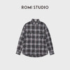 ROMI STUDIO“复古格调”撞色格纹棉质宽松舒适翻领衬衫RWDSSY1740 商品缩略图1