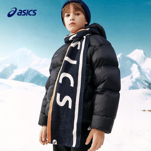 ASICS/亚瑟士儿童25年冬季中性条纹毛织围巾舒适保暖时尚百搭 商品图1