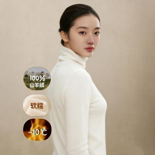 【福利款】金三塔【100%山羊绒】女秋冬新品纯色羊绒套头衫 高级感软糯百搭高领保暖长袖羊绒衫  YSFFD794 商品图1