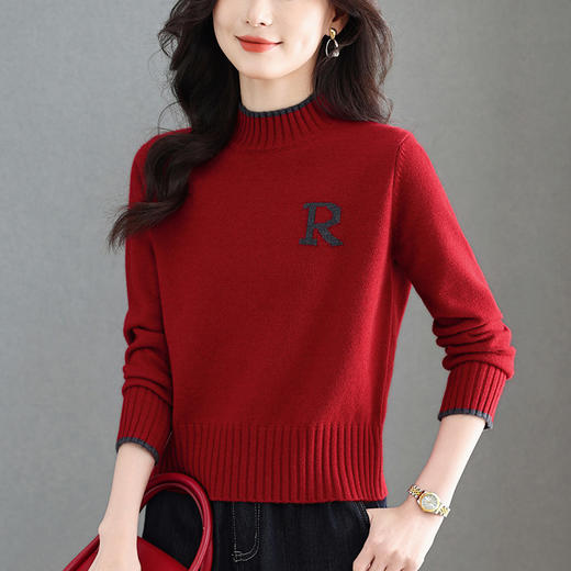 内搭短款半高领打底衫，洋气高级感上衣CC-MY-1301 商品图2