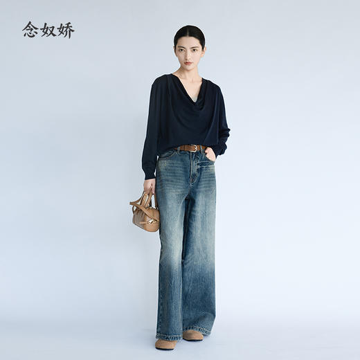 【商场同款】CNT5B51 “ 时光牛仔裤 ” 一款被时光打磨的牛仔裤！阔腿版型藏肉又显腿直 商品图4