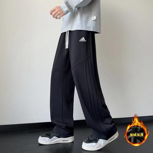D121028新款高品质加绒季休闲裤设计感运动裤 商品图1
