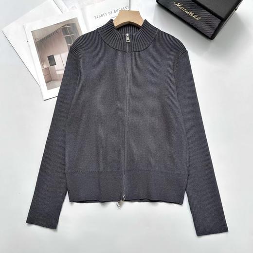 D121031冬季新款立领双拉链针织开衫毛衣显瘦百搭针织外套 商品图3