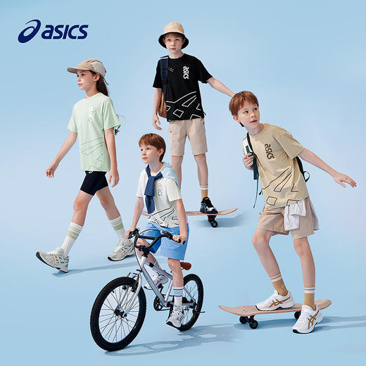 ASICS亚瑟士童装2025年夏季新款吸湿抗菌宽松舒适弹力运动短袖T恤 商品图4