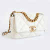 【95新】CHANEL香奈儿19BAGAS1160B0338610601小号白色金扣19BAG单肩手提斜挎包女士 171125NJS01 商品缩略图2