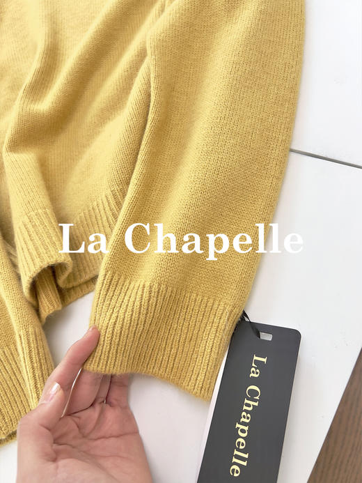 会员福利【兔毛+绵羊毛】拉夏贝尔/La Chapelle蓬松柔软温柔气质针织毛衣圆领百搭多色秋冬上衣 商品图12