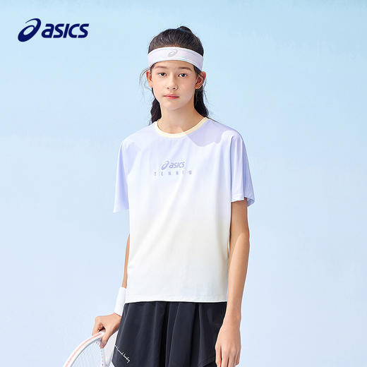 ASICS/亚瑟士儿童25年夏季新款女童廓形吸湿速干凉感渐变短袖T恤 商品图1