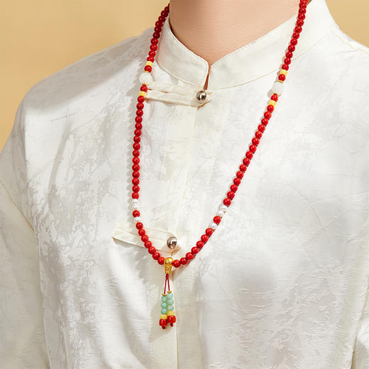 【故宫饰品】福禄大吉南红999足金手串黄金文创新年本命年生日礼物 商品图2