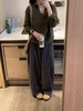 D121033冬季新款法式极简风高端羊毛翻领百搭V领针织衫 商品缩略图6