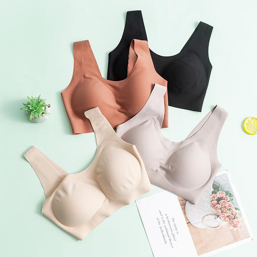 真丝内里~『一片式无痕真丝无钢圈文胸』零压迫零束缚 聚拢无钢圈 轻松自在穿戴感 商品图3