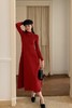 amadella 红色修身针织长款连衣裙 21780 商品缩略图1
