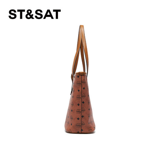 星期六复古老钱印花托特包SSD521R002 商品图3