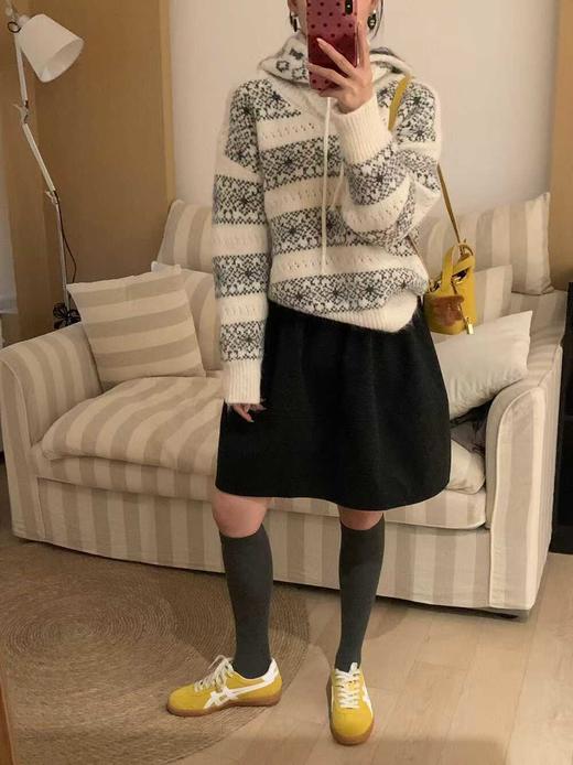 GZ复古宽松套头费尔岛带帽两件套毛衣(LH)-168793841 商品图0