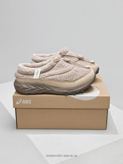亚瑟士ASICS  泰迪毛毛拖 一脚蹬 加绒加毛 耐磨保暖 生活休闲鞋 男女同款 商品图2