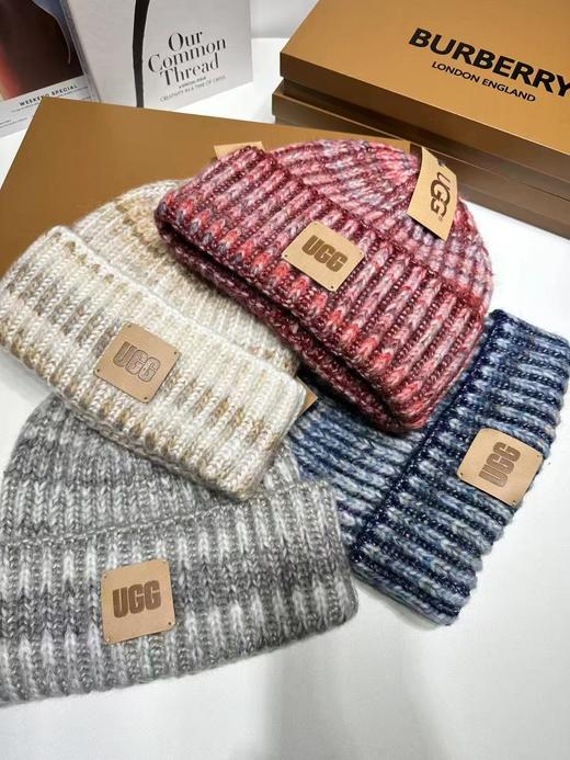 D121038秋冬季加厚皮标保暖帽针织帽男女款百搭防寒冷帽 商品图2