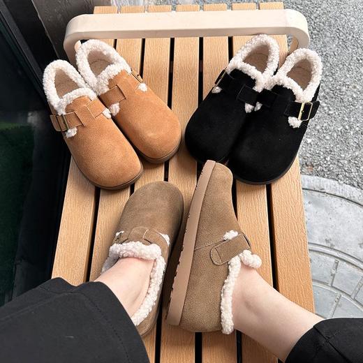 真皮雪地靴女2025冬季新款加绒保暖棉鞋女复古女鞋休闲百搭小白鞋 商品图0