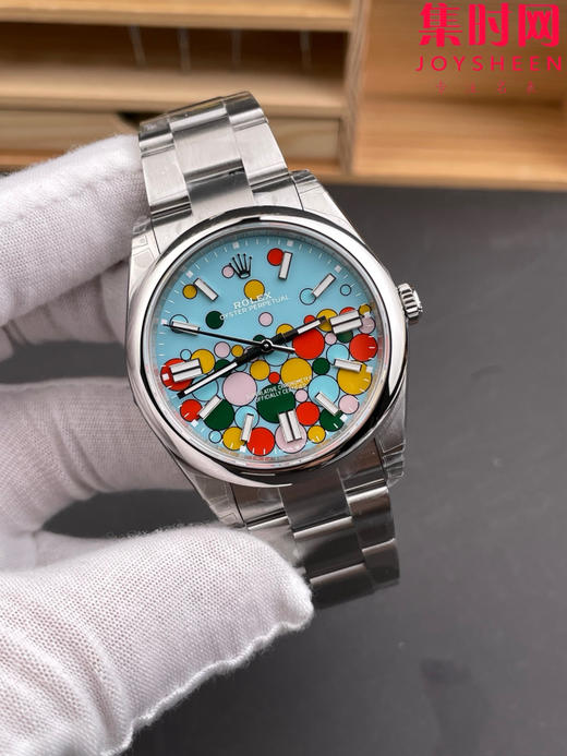 VS劳力士蚝式恒动41系列124300 VS恒动41mm 泡泡面 庆典 彩色气球面 VS恒动41 板链 丹东3230机 904L钢 男士腕表 商品图1