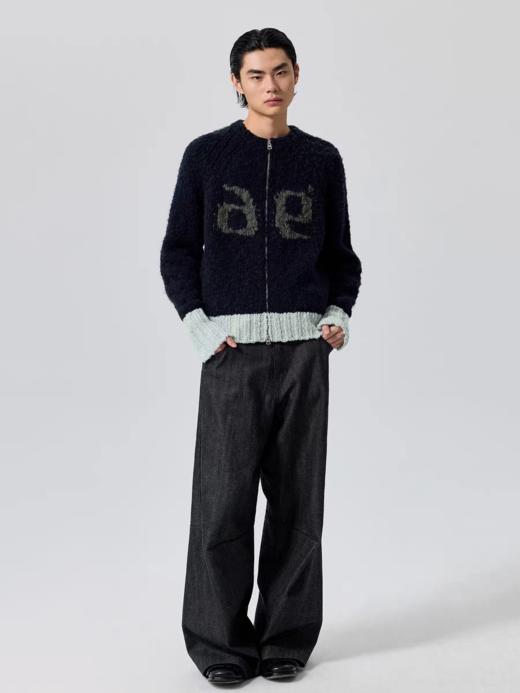 Simple Project/M25201/撞色数字羊毛拉链毛衣 商品图2