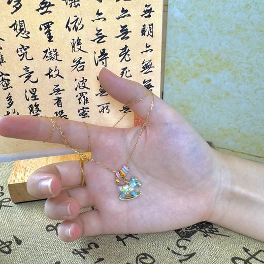 【三款可选】九华山吊坠 珐琅小木马吊坠 商品图1