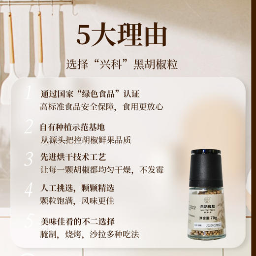 海南兴隆白胡椒70g研磨瓶/兴隆热带植物园 商品图2