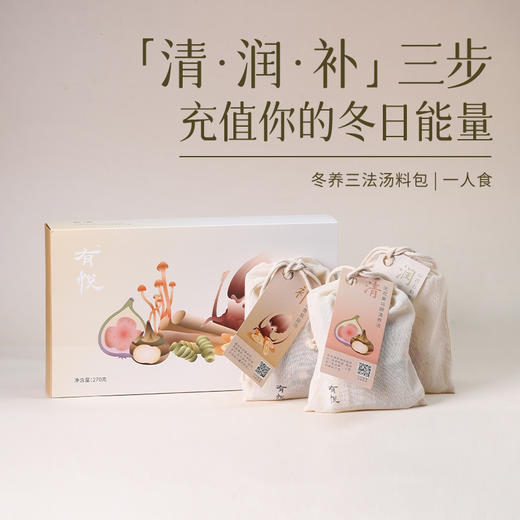 【冬养三法汤料包】冬养三法汤料包 一清二润三补 山药石斛黄芪墨鱼无花果马蹄 商品图0