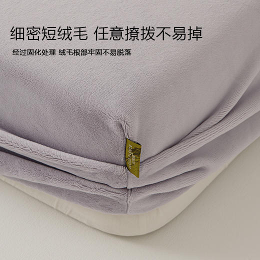 固定不移位~暖暖A类加厚牛奶绒床笠单件珊瑚绒床垫保护罩 10A抑菌保暖床单三件套 商品图1
