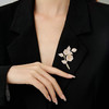 高级感重工微镶锆石玫瑰花胸针，优雅轻奢花束别针时尚西装大衣配饰LY-F-065 商品缩略图2