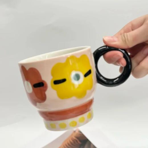 【出口餐具尾单-福利专场】复古简约餐具系列多彩边碗/花朵马克杯/小方盘/ 浮雕盘/平盘【CJ21】 商品图10