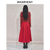 MAXRIENY【商场同款-节庆穿搭新年红】MAXRIENY复古收腰半裙中长裙(货号:MC85SK790) 商品缩略图3