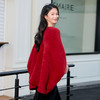 三彩2026新款节日酒红仿貂毛披肩外搭廓形氛围感小众时尚百搭女 商品缩略图2