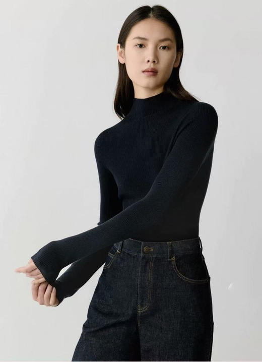 外贸代工厂出！ 秋冬内搭天花板 小禾绵羊毛半高领针织打底衫 商品图7