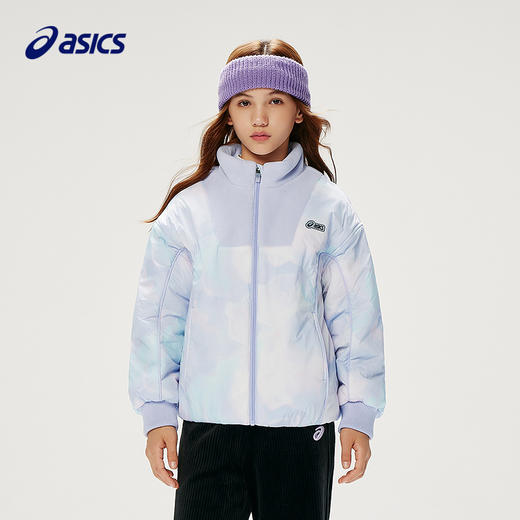 ASICS/亚瑟士童装25年潮流满印防泼水梭织棉服保暖舒适宽松版型 商品图0