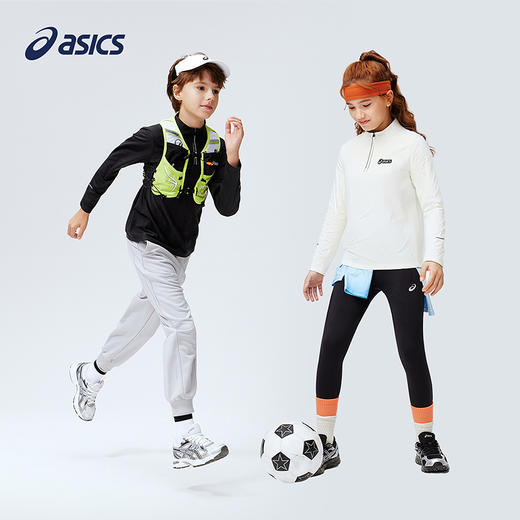 ASICS/亚瑟士儿童2026年新款长袖T恤半拉链吸湿速干弹力舒适 商品图4