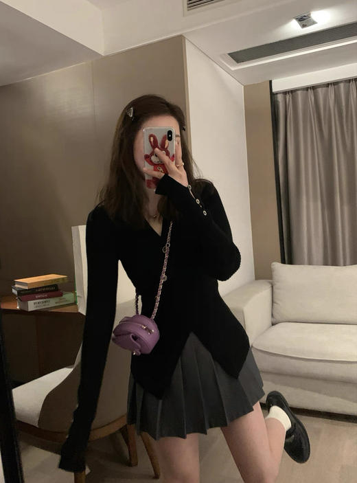 <曾小咸推荐>不规则交叉针织衫 日常129.99 立减60 前600单秒杀69.99！！【预售款，预计3-15天发货】 商品图6