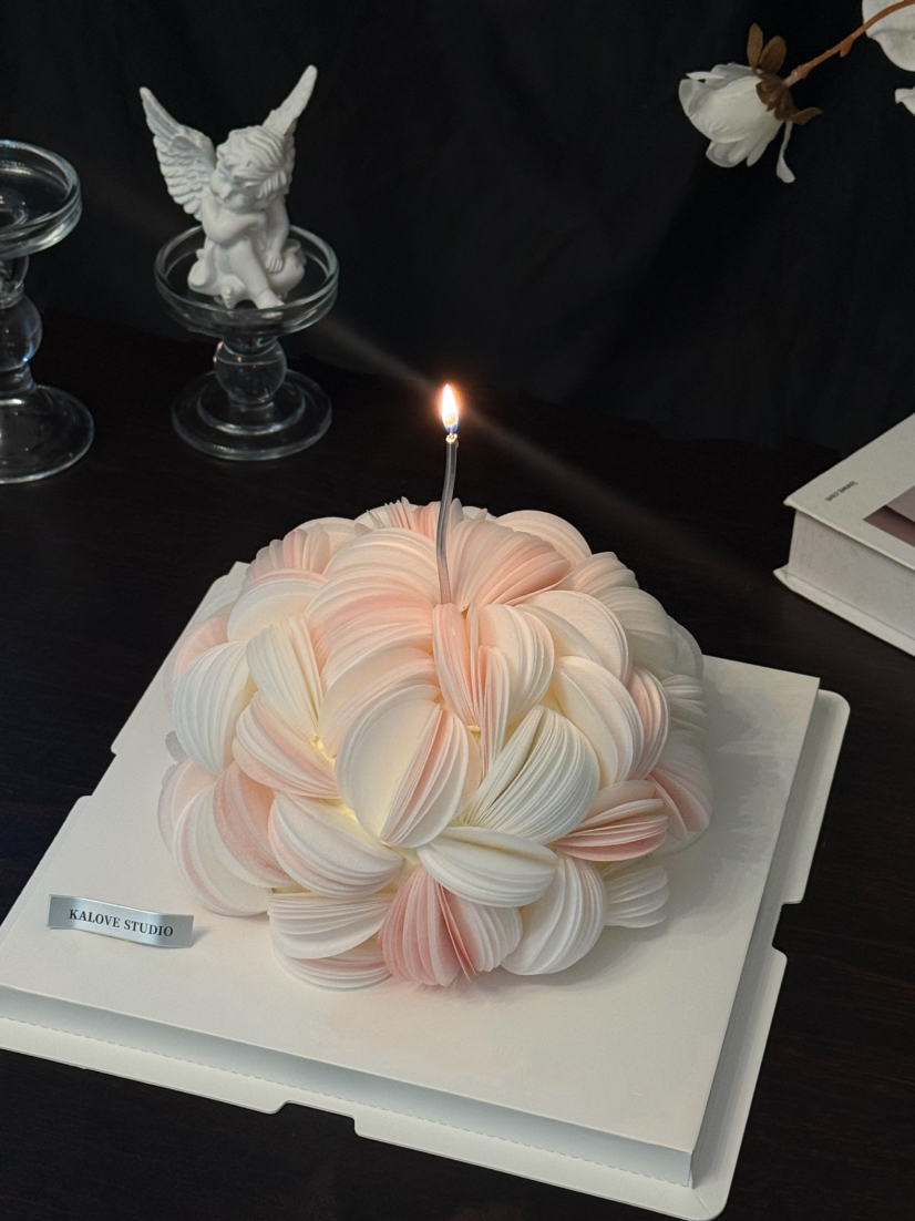 手工糯米纸花ins网红女神女生蛋糕