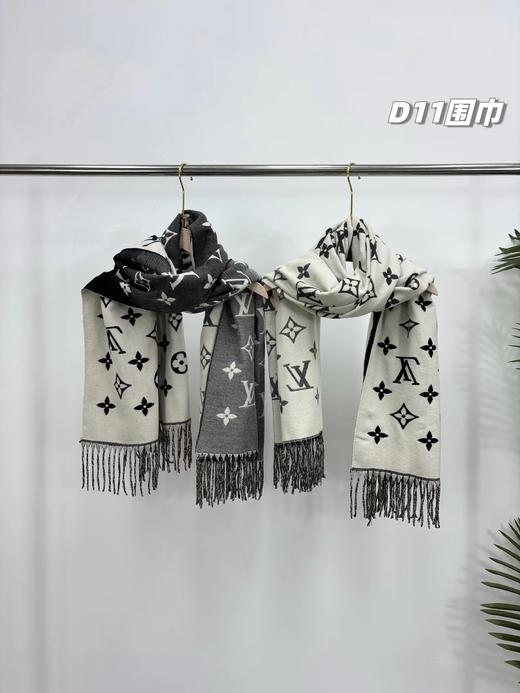 D121008羊绒围巾情侣款可双面佩戴舒适亲肤围巾 商品图10