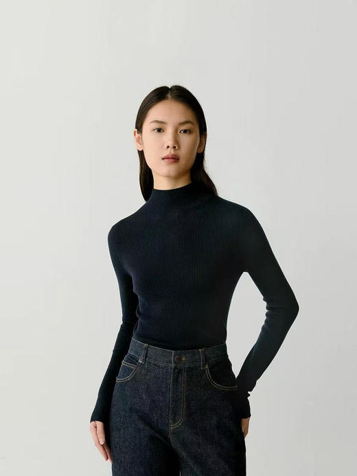 外贸代工厂出！ 秋冬内搭天花板 小禾绵羊毛半高领针织打底衫 商品图1