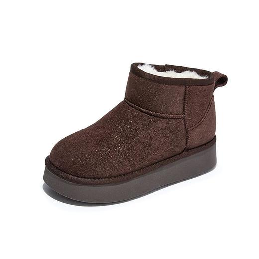 新款厚底亮闪雪地靴女2025冬季加绒保暖棉鞋一脚蹬女靴百搭靴子女 商品图2