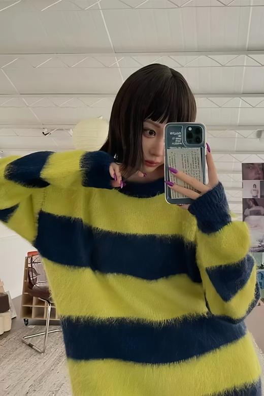 LNNNS 个性设计软糯撞色条纹毛衣 21777 商品图0