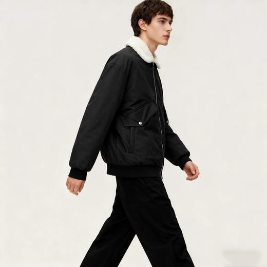 Schenvega标*商城同款羊羔毛翻领棉衣机车服外套B1-M333 商品图2