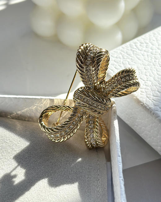 THS-无 D家 Vintage蝴蝶结系列 优雅浪漫胸针 CU1335 商品图3