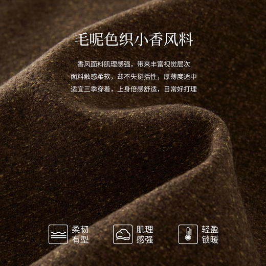 【12/10新品6折】熙世界老钱小香风毛呢马甲女秋冬2025年新款气质复古无袖坎肩背心 商品图3