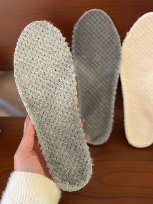 【纳米基因加厚法兰绒鞋垫】✅ 法兰绒材质+PU底，保暖性强，增高1.5cm ✅ 防压减震回弹，走路不累脚，运动不伤脚-HTGYL 商品图4