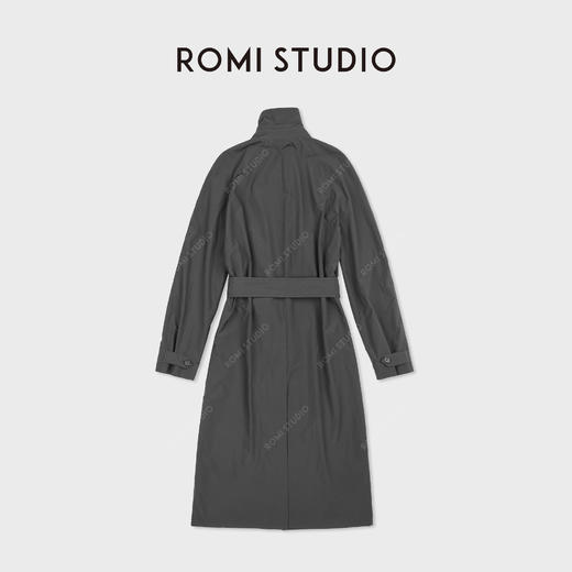 ROMI STUDIO“随性松弛”锦绸轻量化牛角扣宽松翻领风衣 RWCSWG6983 商品图1
