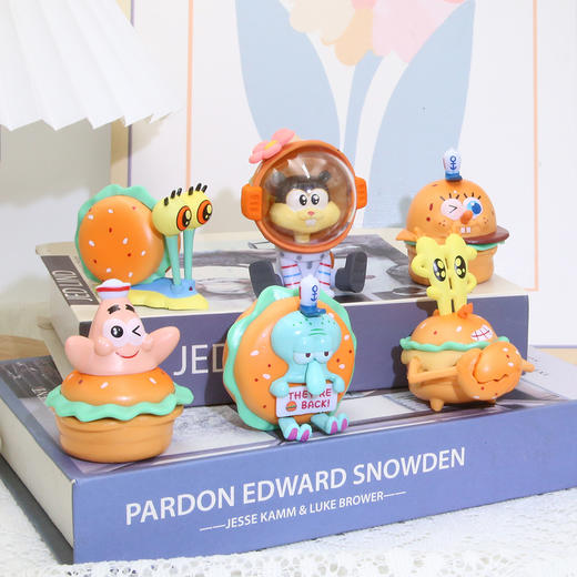 【创意造型❗️萌趣生动】海绵宝宝手办盲盒六款章鱼哥蟹老板派大星潮玩桌面装饰品摆件礼物。jb 商品图2